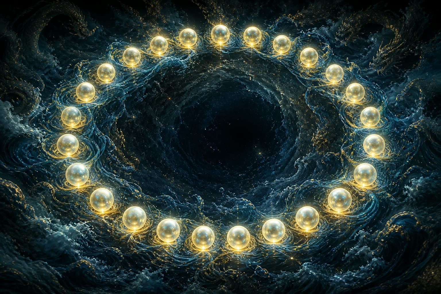Portrait of Twenty-four Sea-Stilling Pearls: Finest primordial numinous treasure