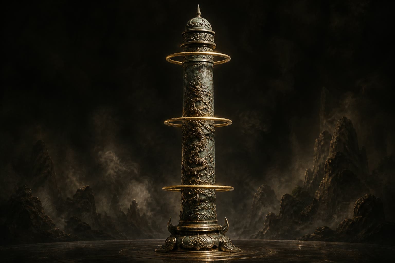 Portrait of Dragon-Binding Stake: Treasure of the Wulong Mountain cave