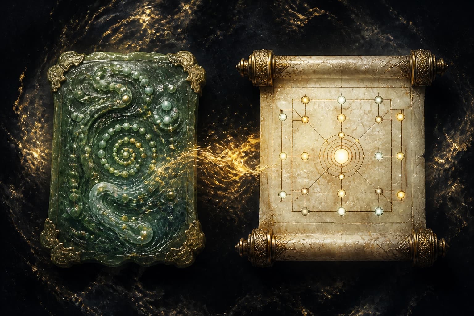 Portrait of Hetu and Luoshu: Finest primordial numinous treasure