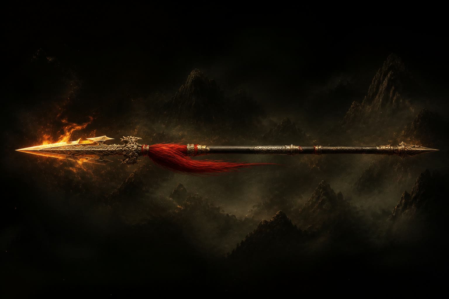 Portrait of Fire-Tipped Spear: Immortal fire weapon