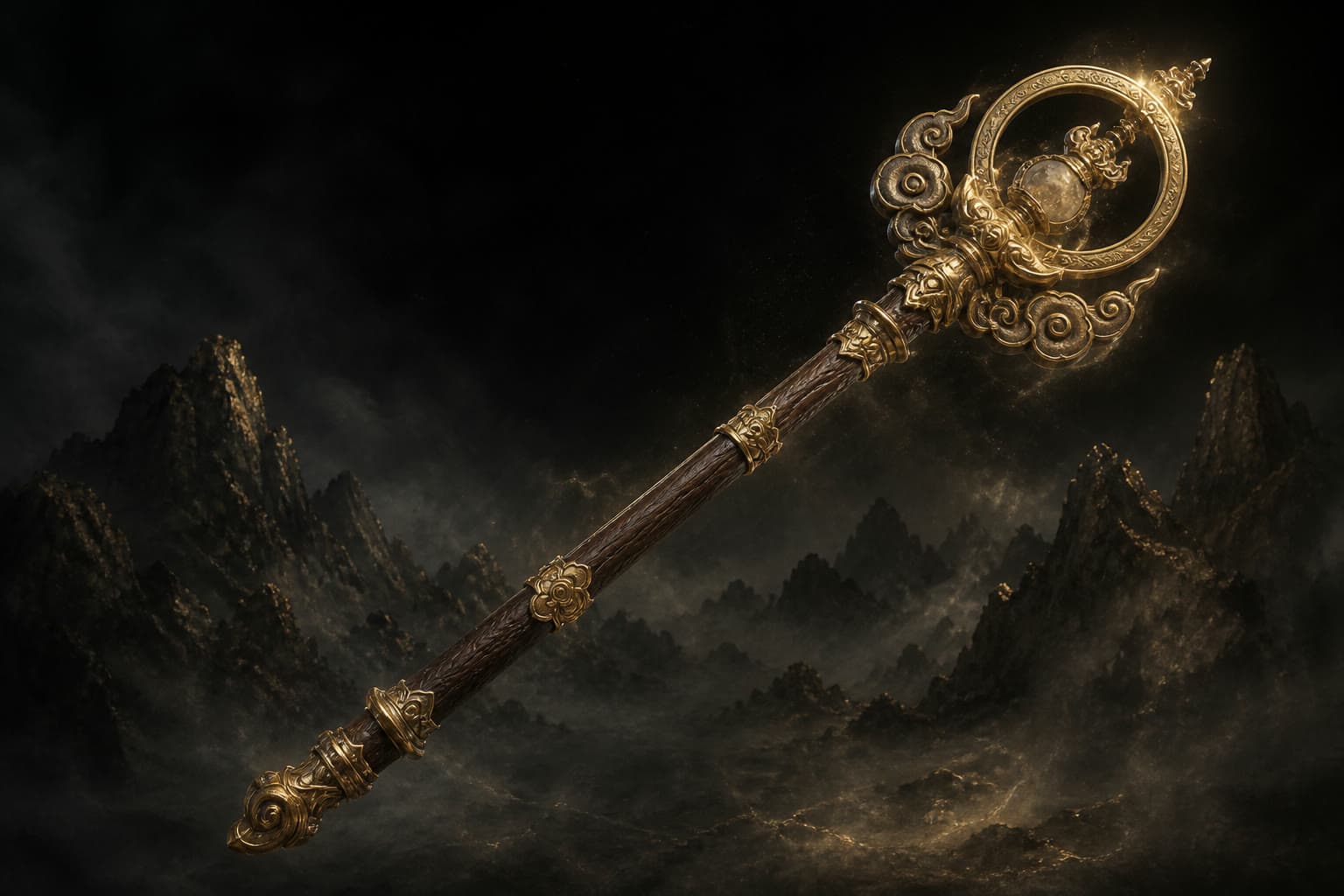 Portrait of Demon-Quelling Staff: Divine weapon of the Heavenly Court
