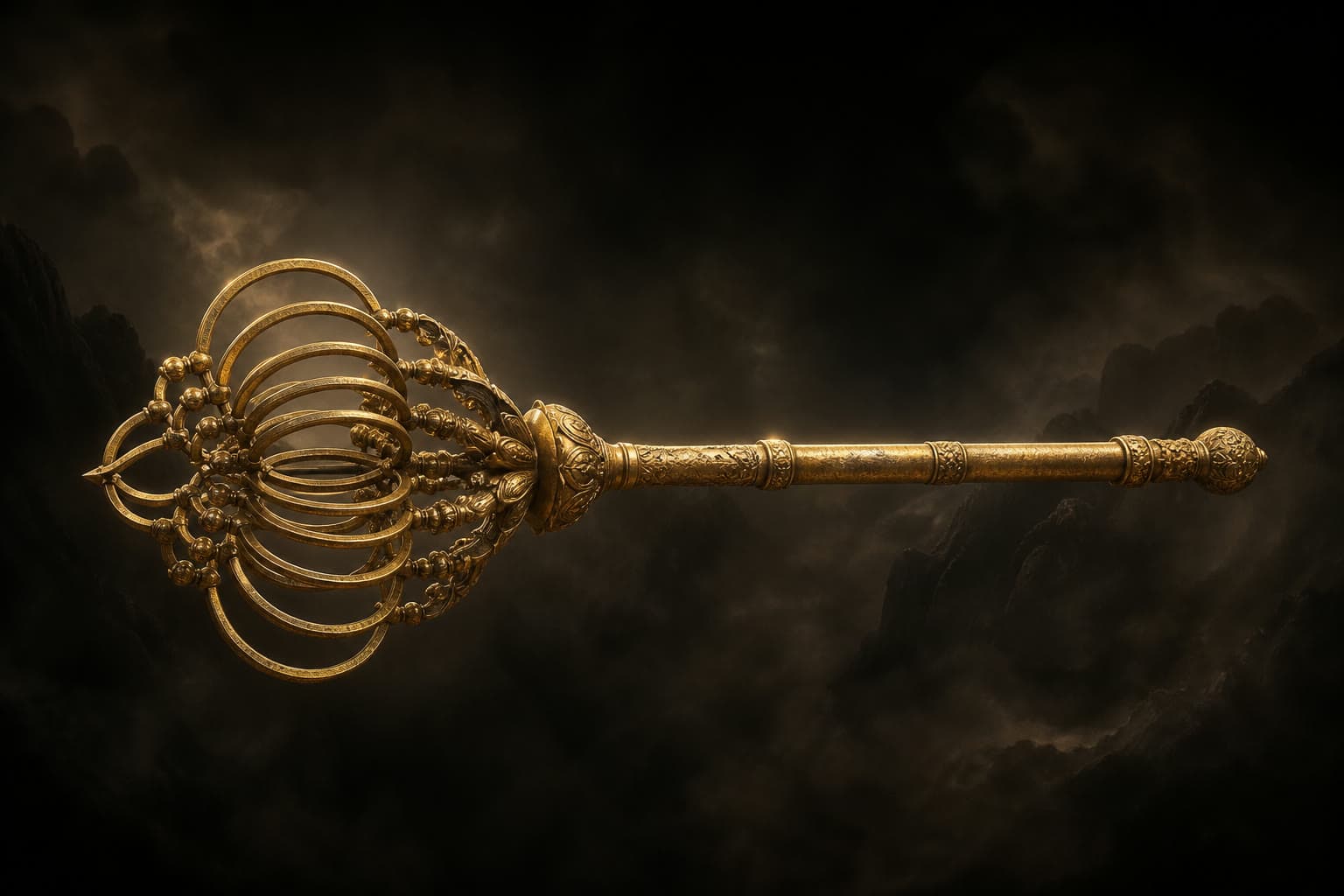 Portrait of Nine-Ringed Staff: Token of the pilgrimage