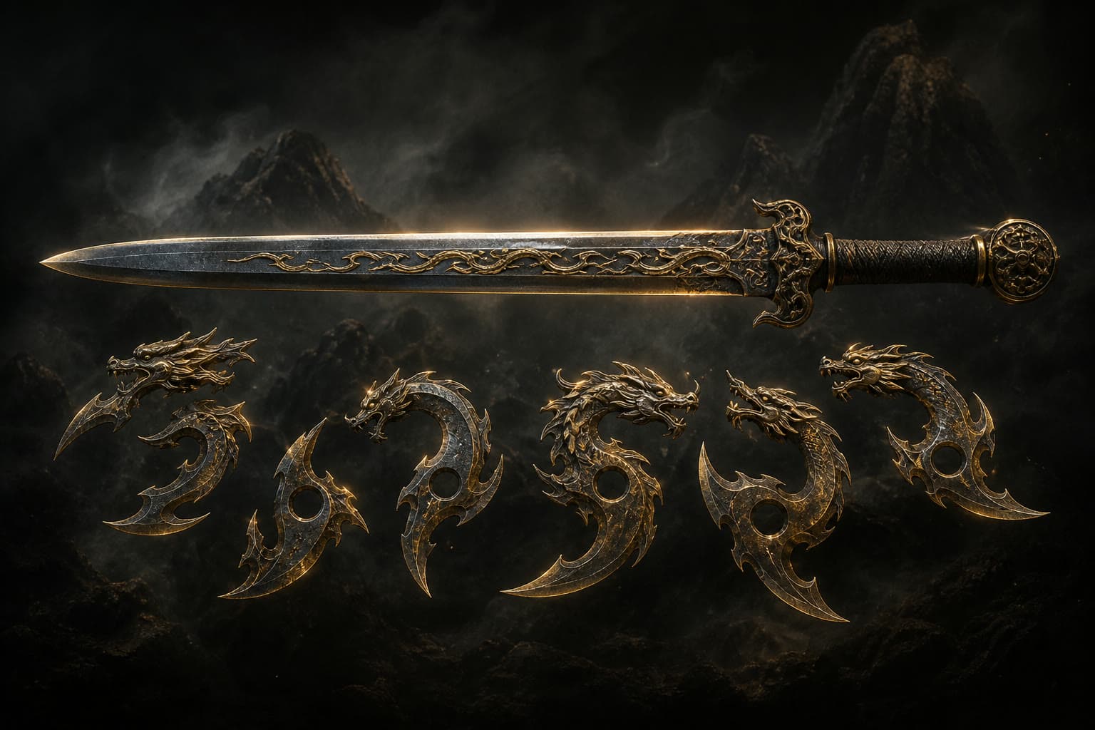 Portrait of Moye Sword and Fire-Dragon Dart: Treasure of Erxian Mountain