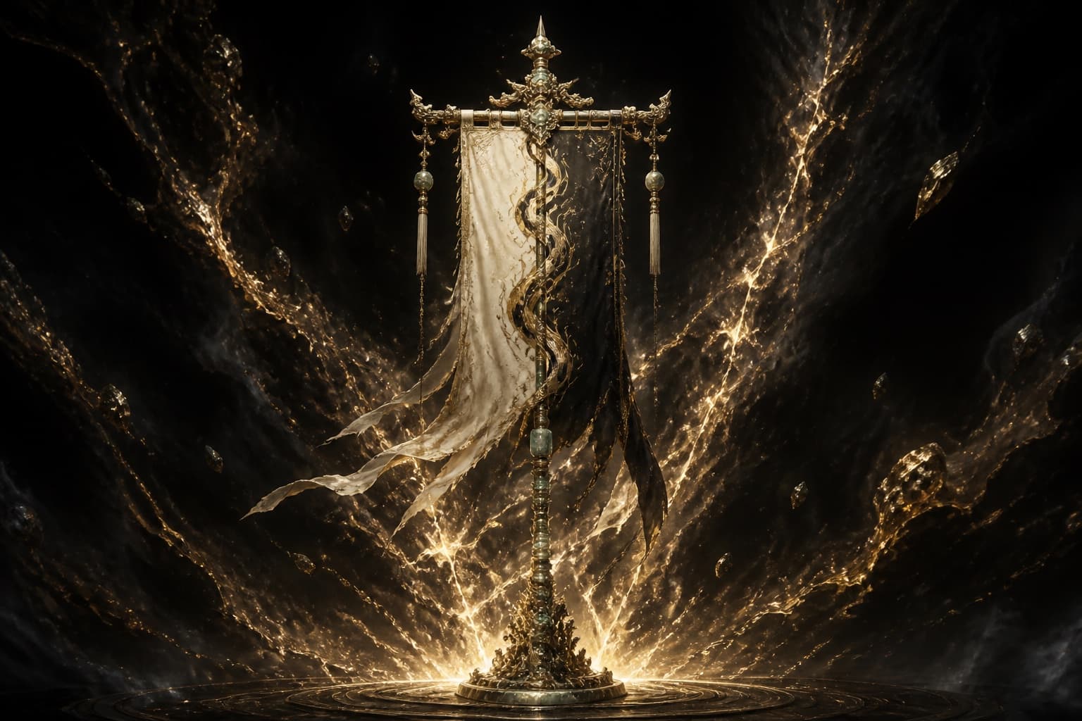 Portrait of Pangu Banner: Primordial supreme treasure