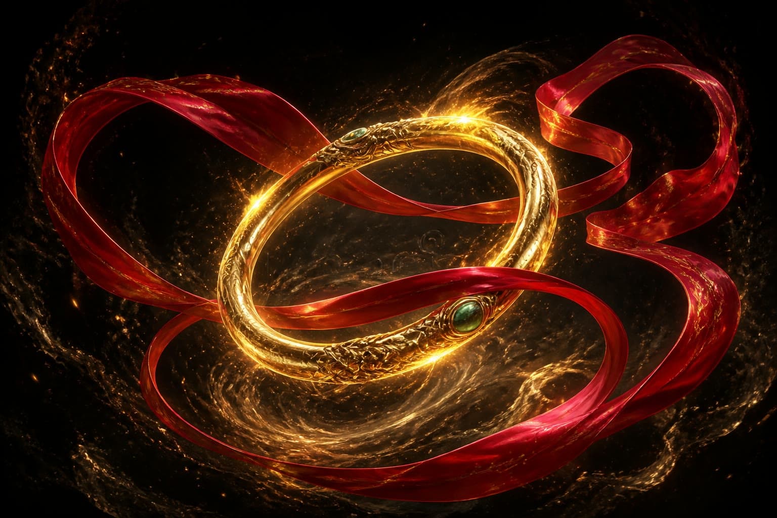 Portrait of Qiankun Ring and Red Armillary Sash: Treasure of the Qianyuan Mountain cave