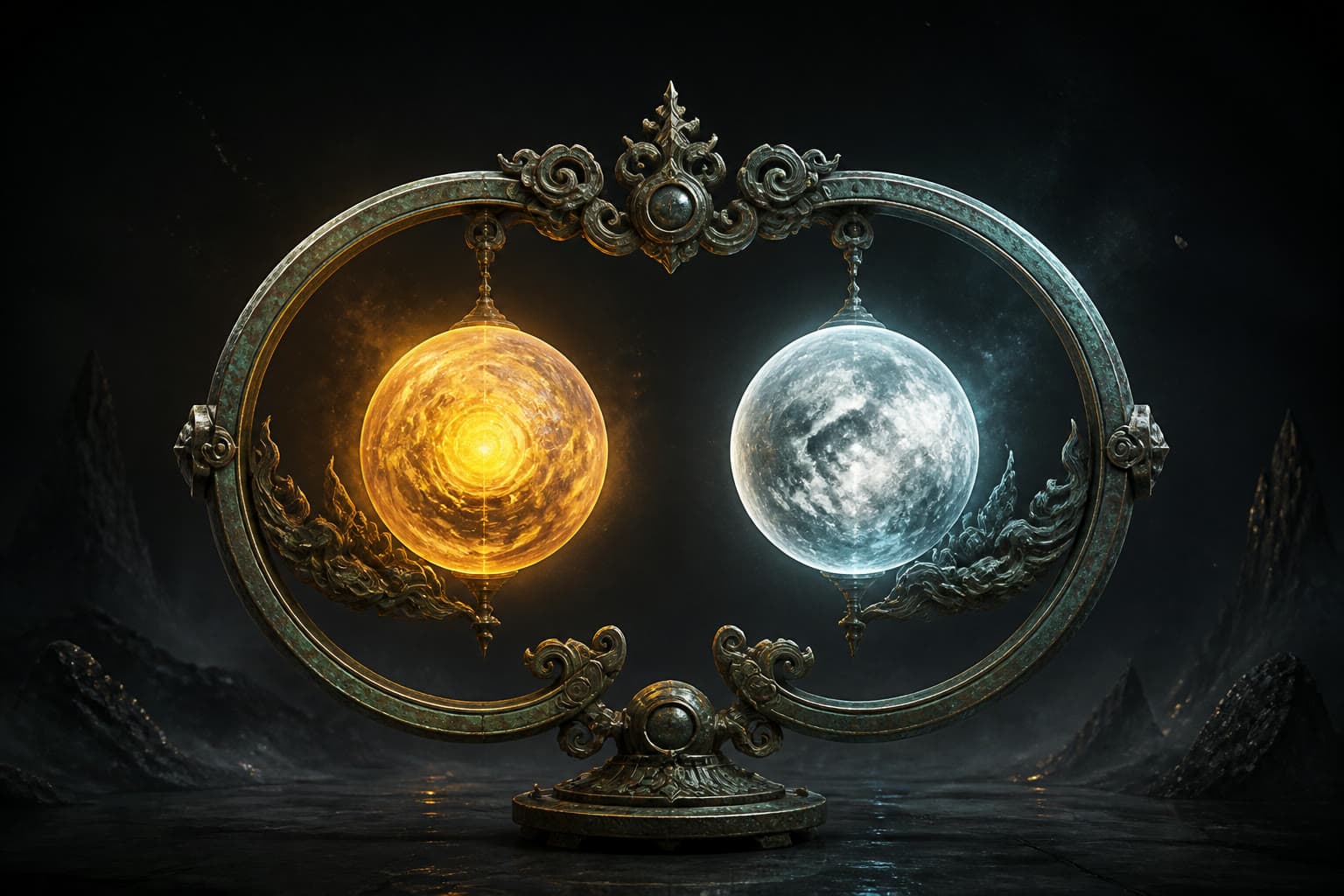Portrait of Sun-and-Moon Pearls: Jie numinous treasure