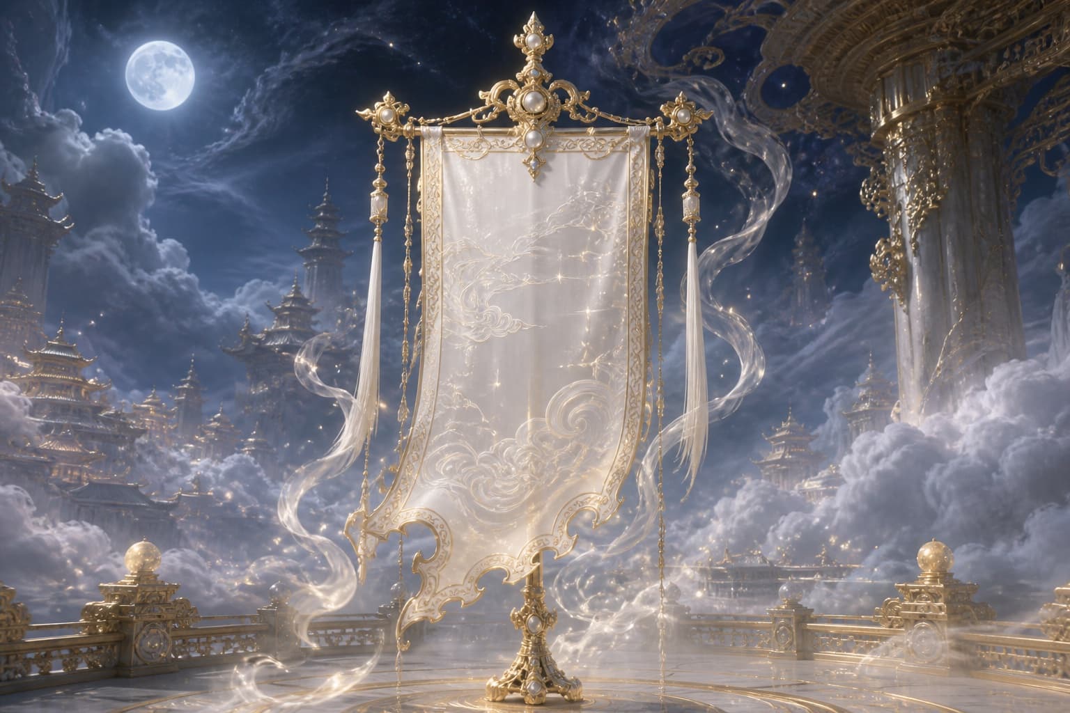 Portrait of Plain Cloud-Realm Banner: Immortal banner of the Jade Pool / one of the four banners