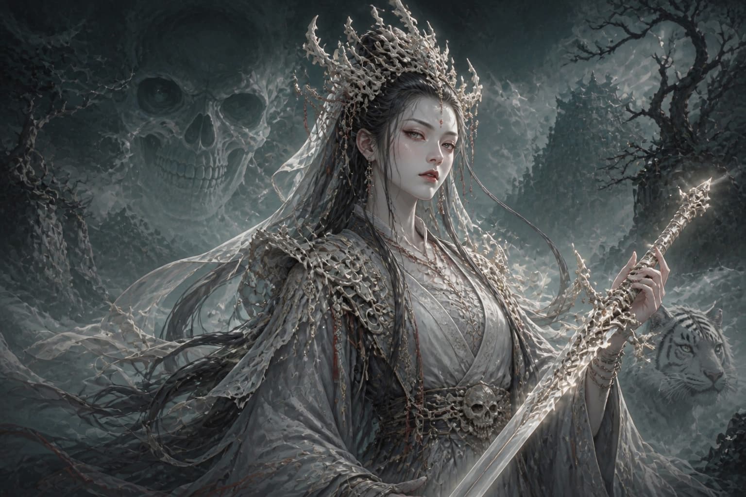 Portrait of White Bone Demon: The corpse demon of White Tiger Ridge