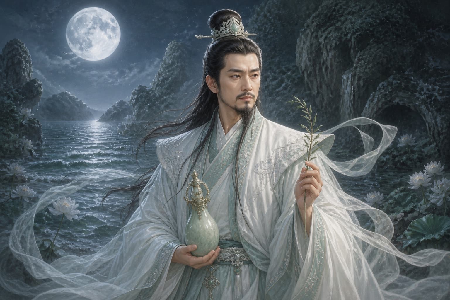 Portrait of Cihang Daoren: One of the Twelve Golden Immortals
