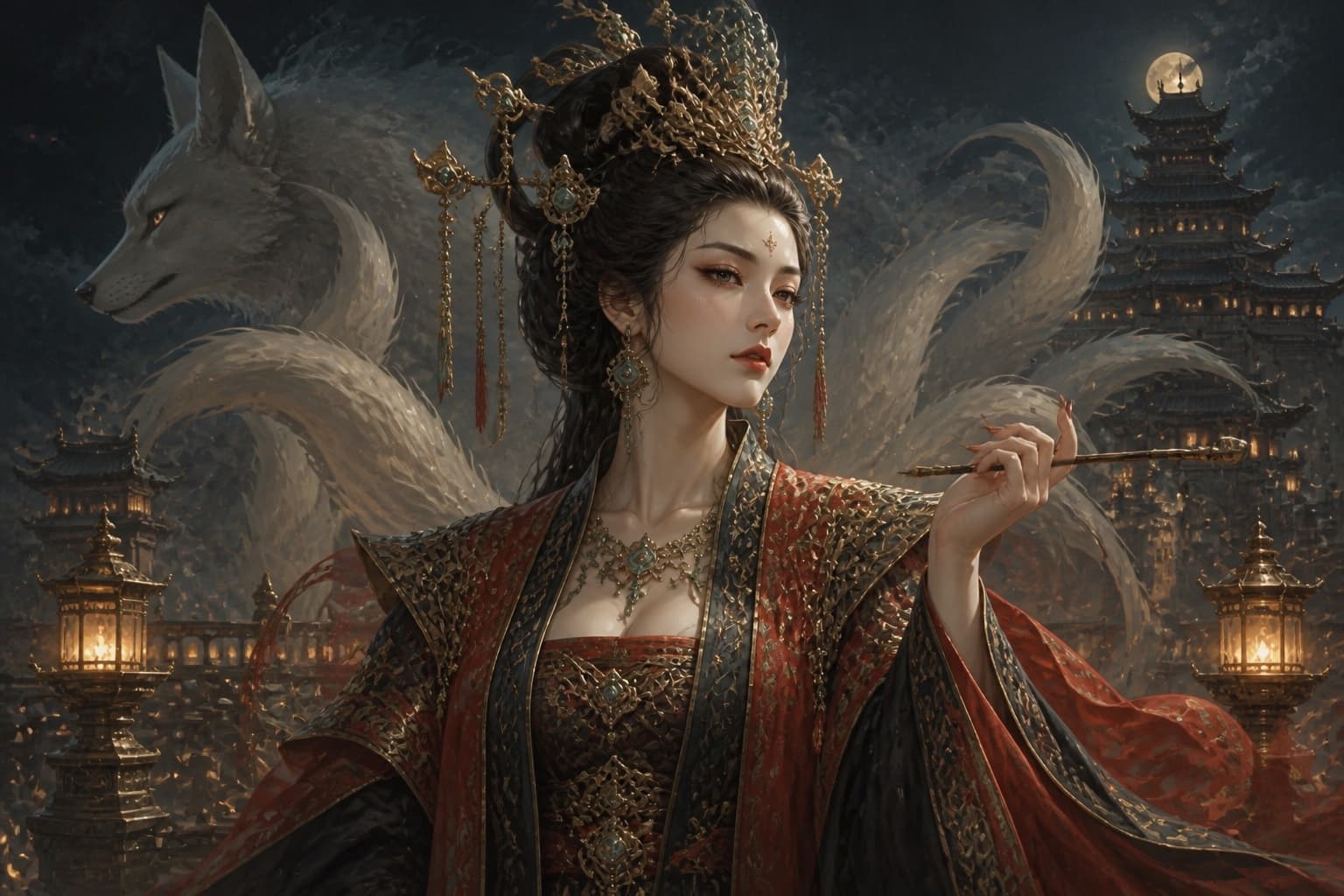 Portrait of Su Daji: The nine-tailed fox of Xuanyuan’s tomb
