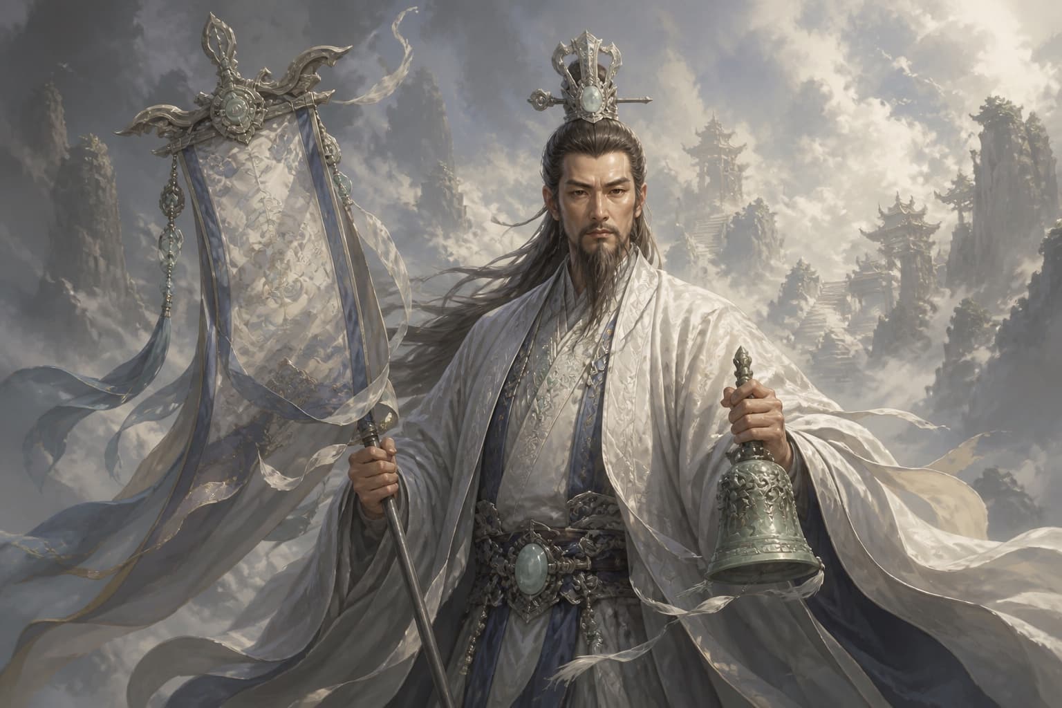 Portrait of Daoxing Tianzun: One of the Twelve Golden Immortals