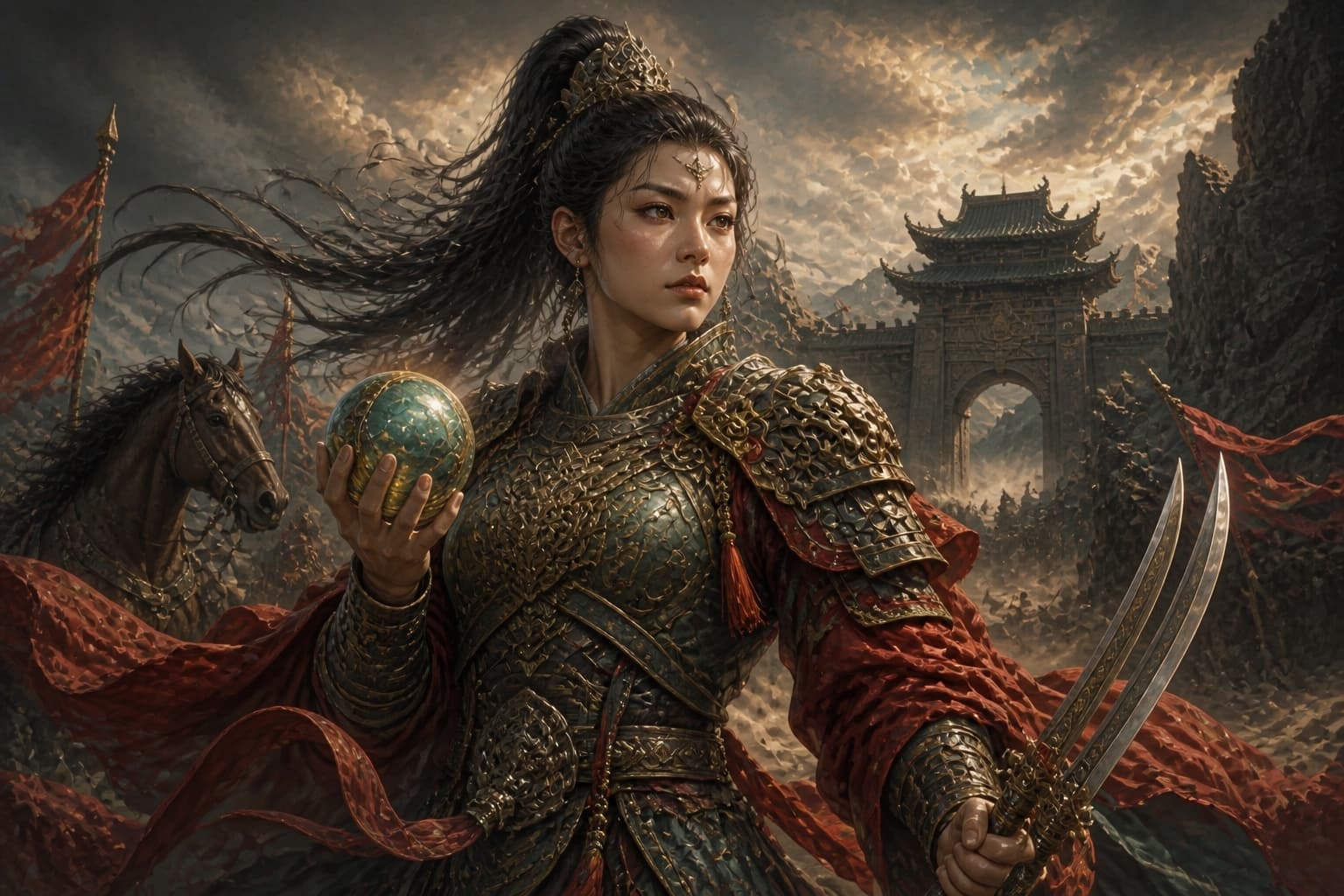 Portrait of Deng Chanyu: The five-light stone thrower