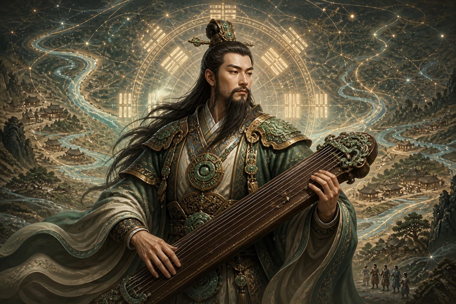 Portrait of Fuxi: Brother of Nüwa · Heavenly Sovereign of humankind