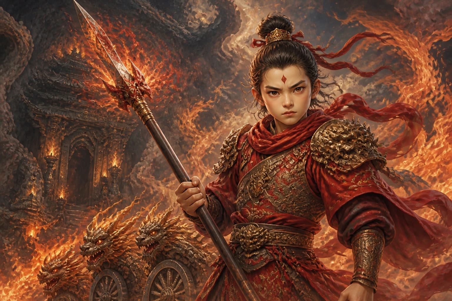 Portrait of Red Boy: Holy Infant King · the Boy of Wealth