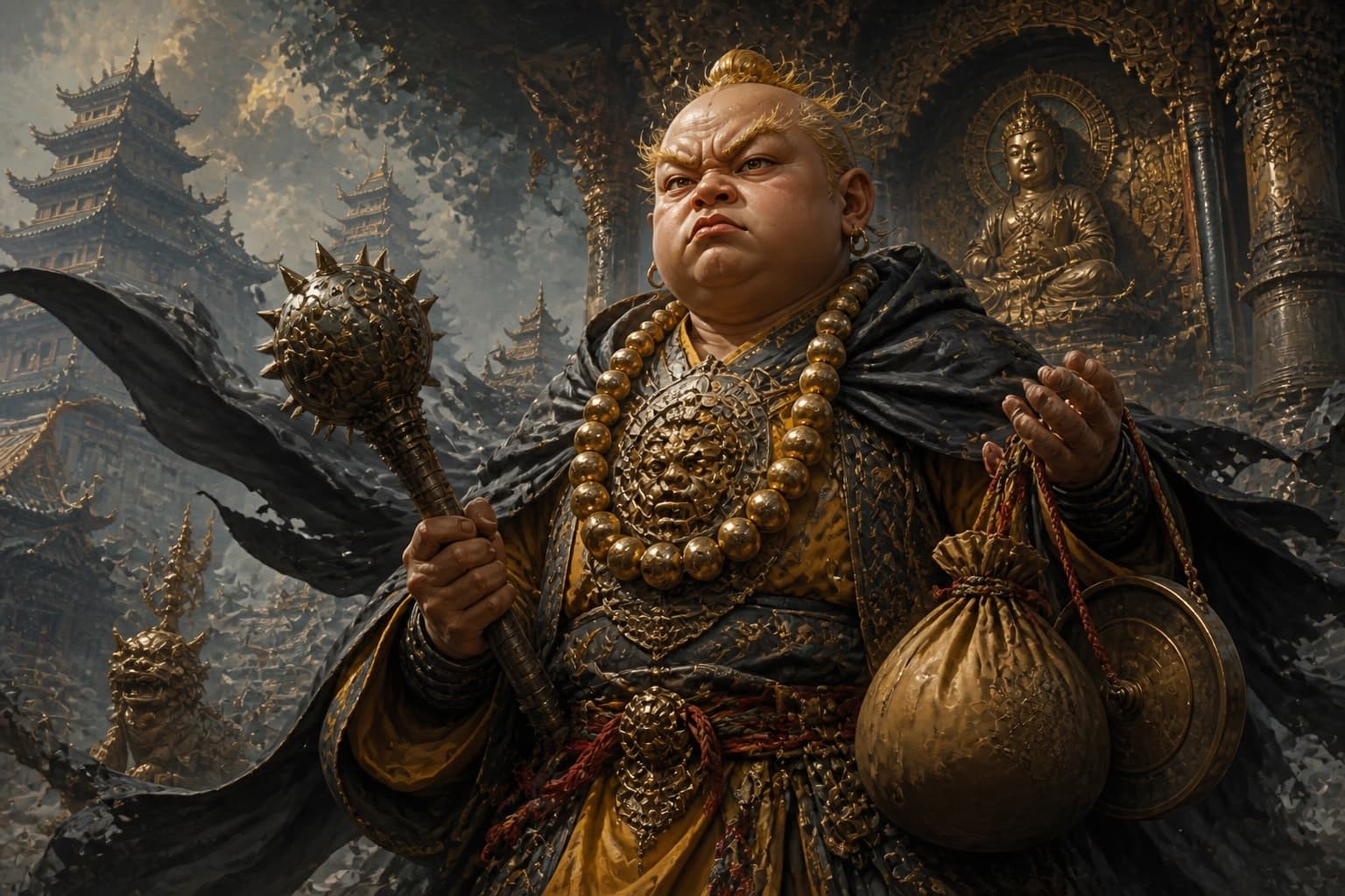 Portrait of Yellow Brow: Master of the false Thunder Sound Temple
