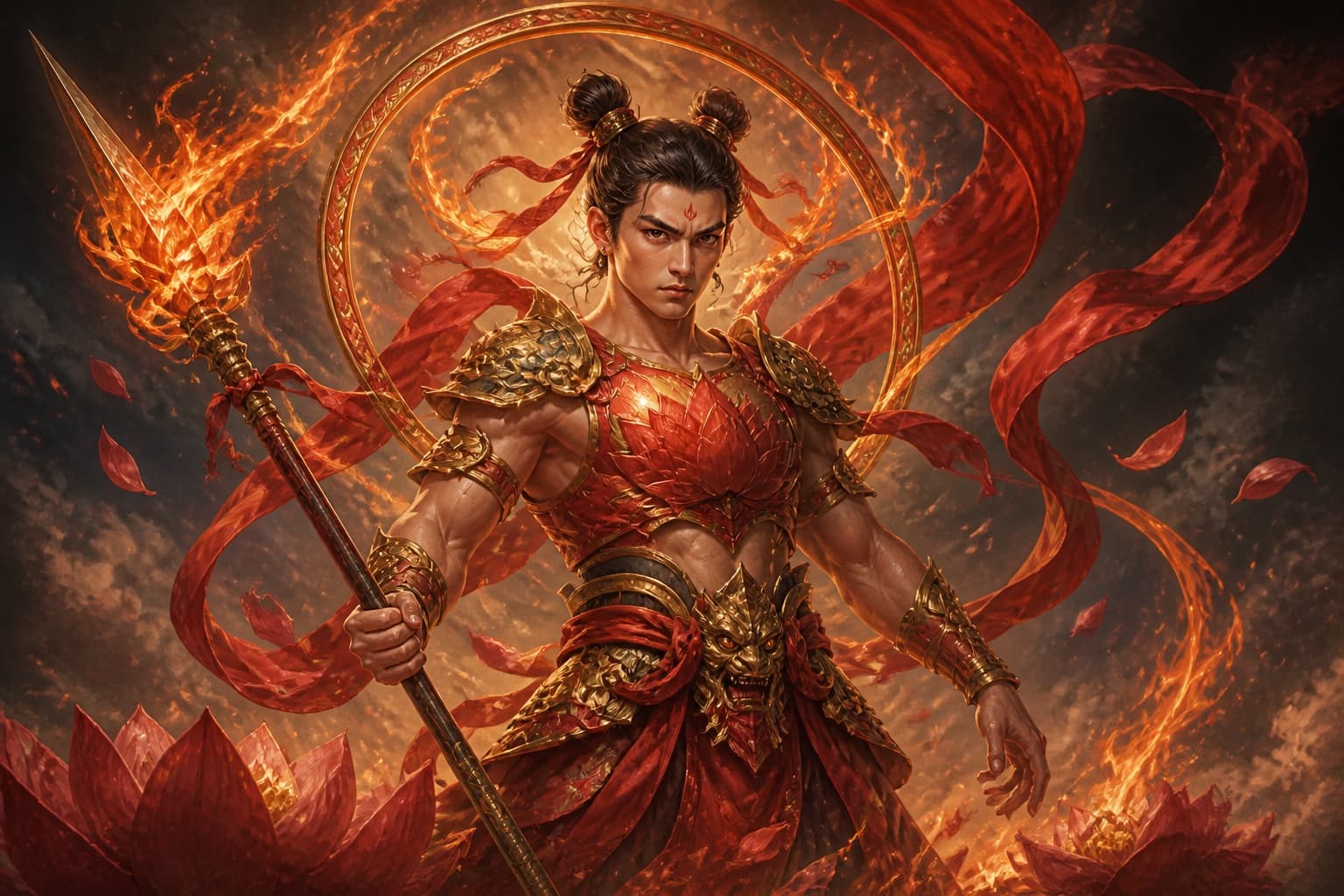 Portrait of Nezha: Disciple of Taiyi Zhenren