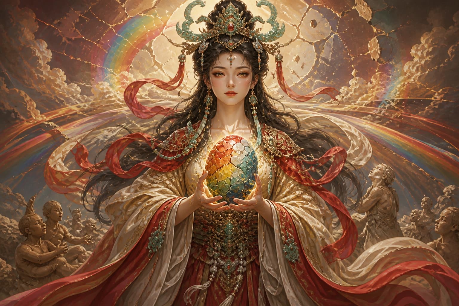 Portrait of Nüwa: Maker of humankind · mistress of Wahuang Palace