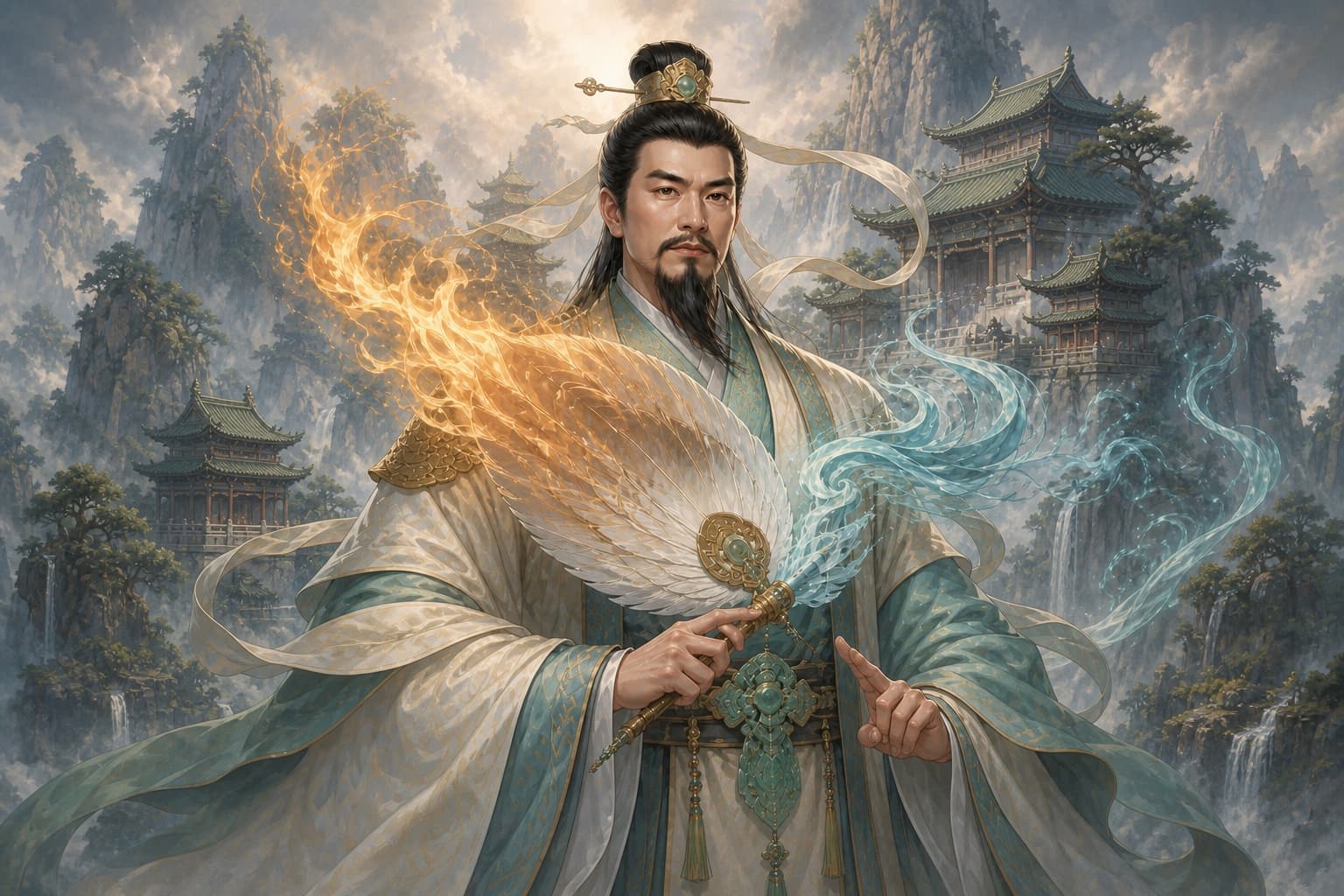 Portrait of Qingxu Daode Zhenjun: One of the Twelve Golden Immortals