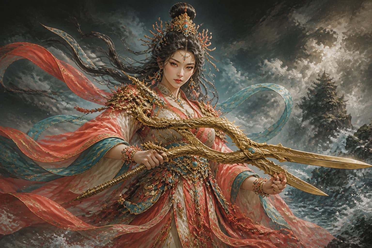 Portrait of Qiongxiao: One of the Three Xiao ladies