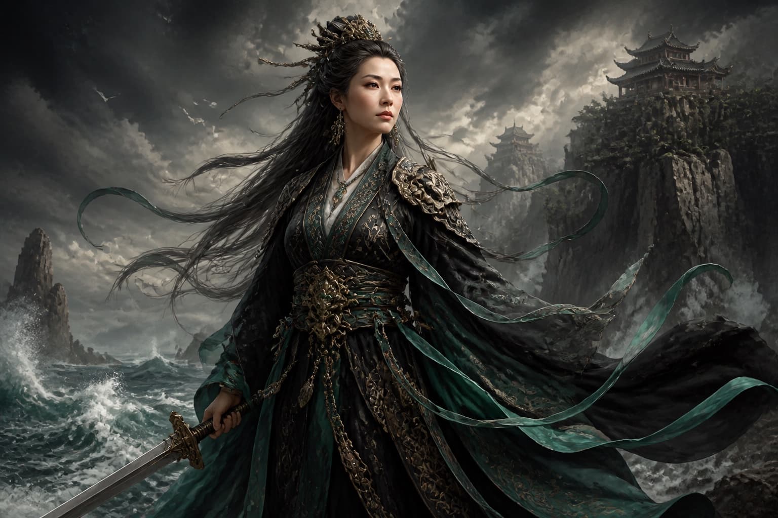 Portrait of Wudang Shengmu: One of the four personal disciples of the Jie Sect