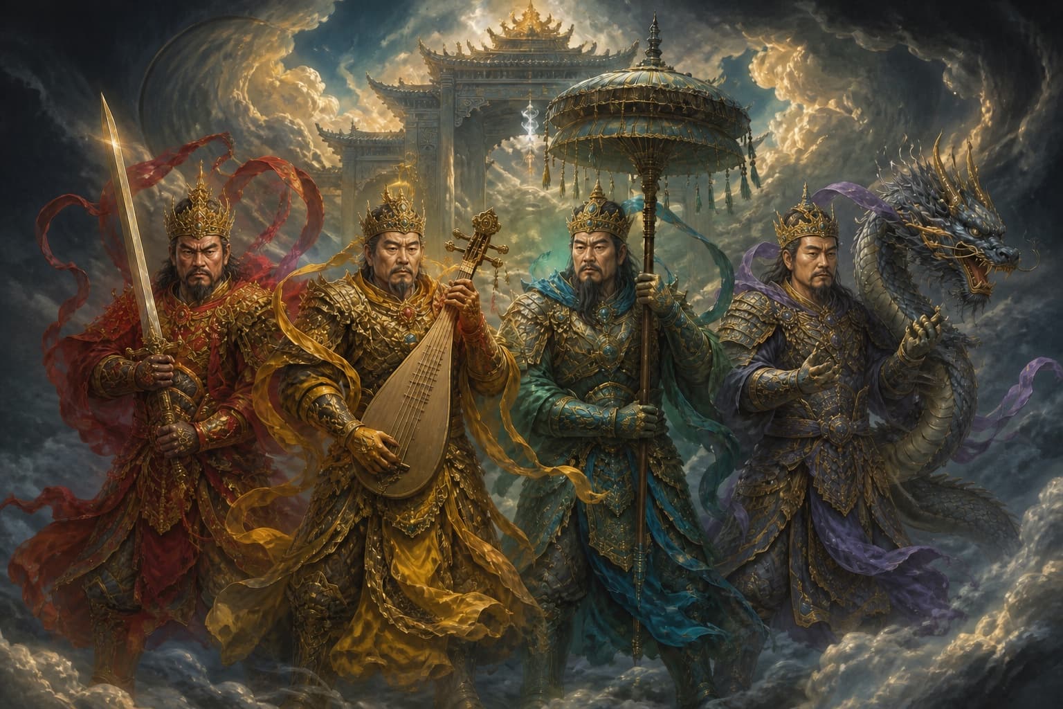 Portrait of Four Heavenly Kings: Mid-ranking strength of the Heavenly Court