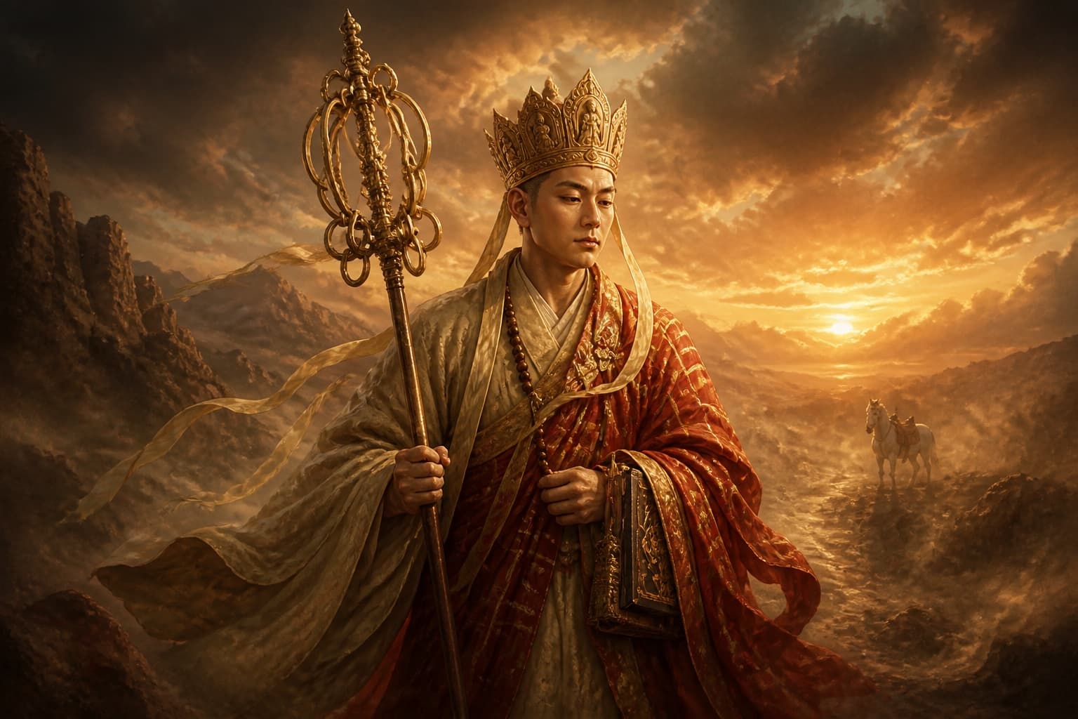 Portrait of Tang Sanzang: The pilgrim · Buddha of Sandalwood Merit