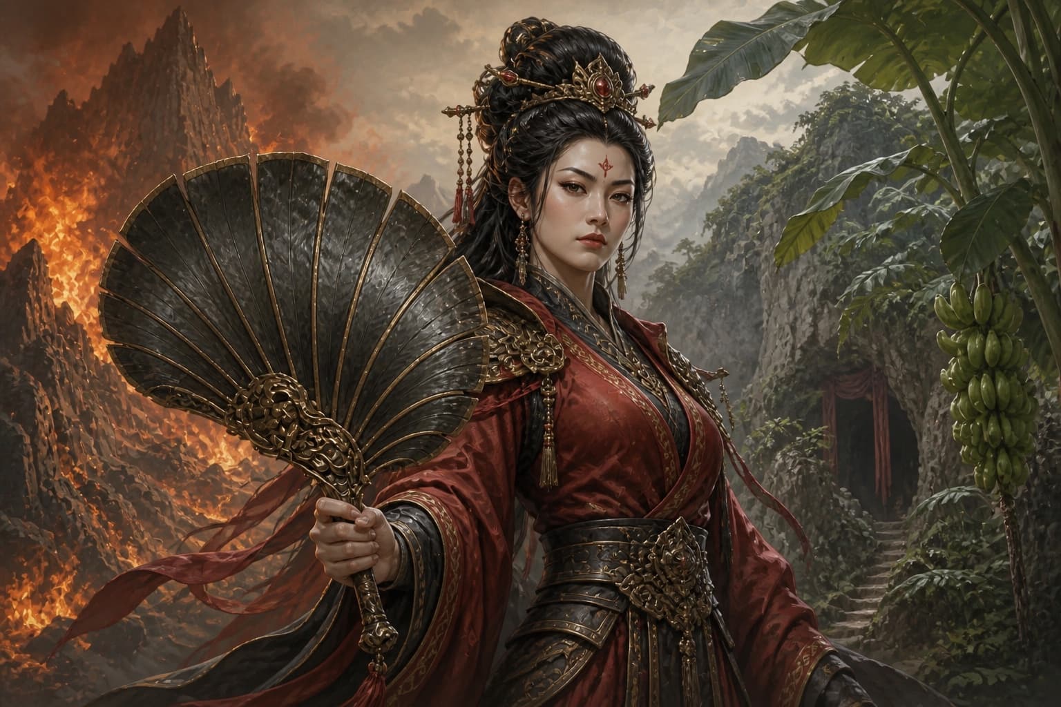 Portrait of Princess Iron Fan: Rakshasi · mistress of the Plantain Cave