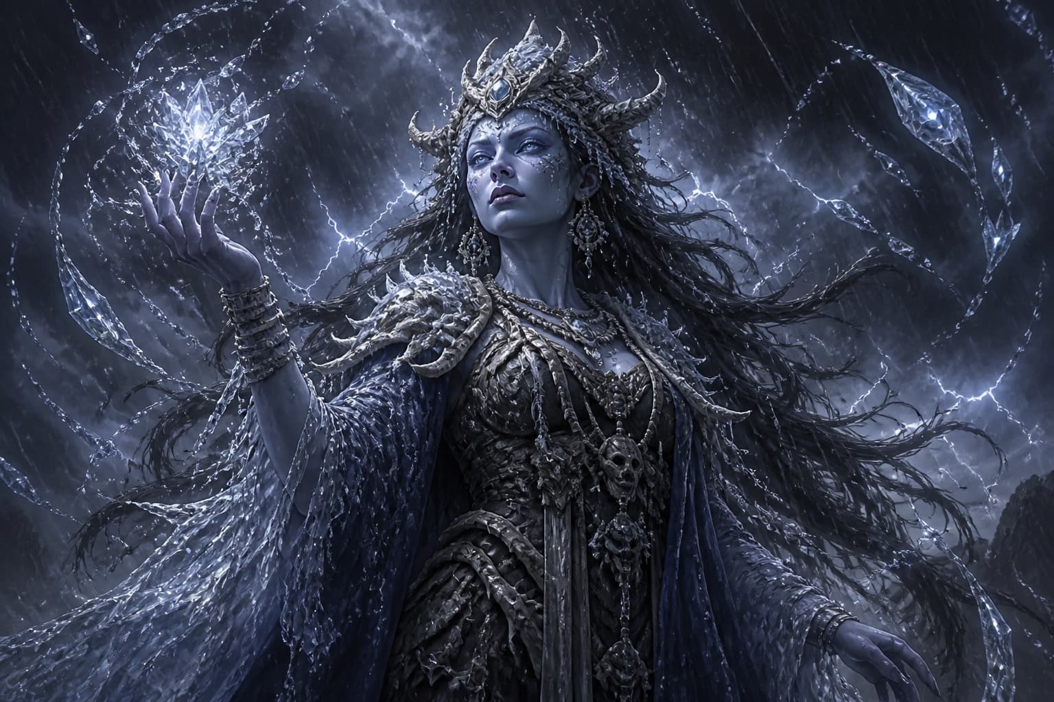 Portrait of Xuanming: Ancestral Witch of rain and ice