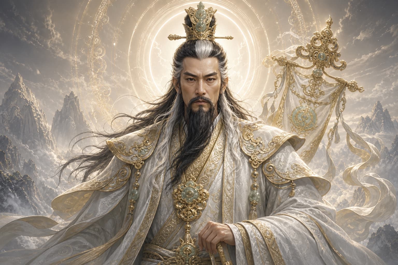 Portrait of Yuanshi Tianzun: Second of the Three Pure Ones · head of the Chan Sect