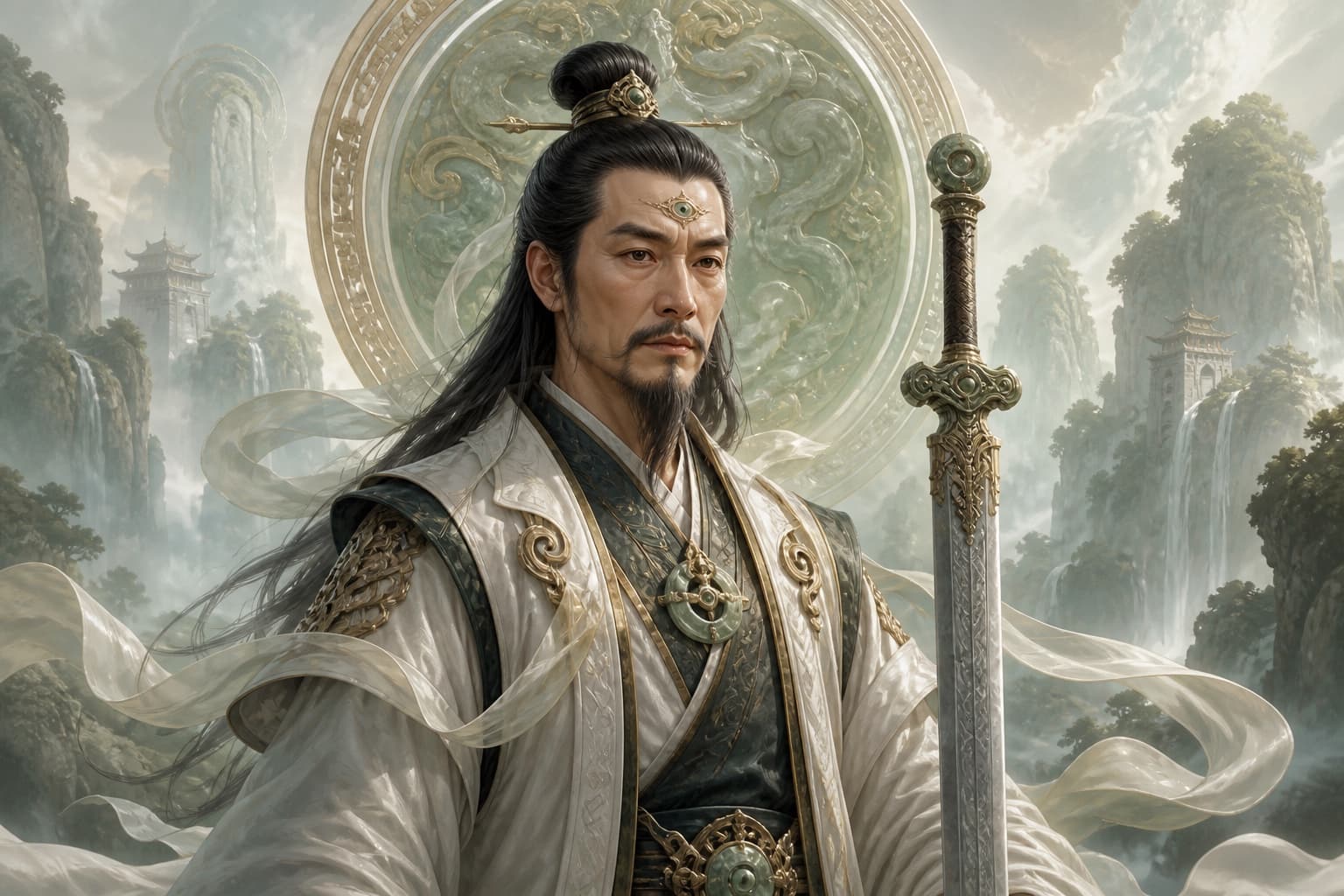 Portrait of Yuding Zhenren: One of the Twelve Golden Immortals